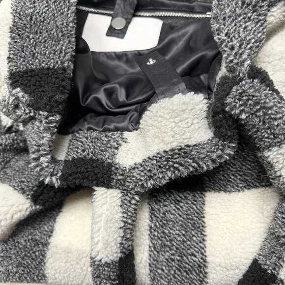 Stand Studio Lola Check Faux Fur Shearling Big Tote Shoulder Bag - Picture 16 of 16